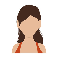 Avatar female concept represented by Woman icon. Isolated and flat illustration