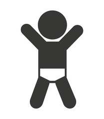 baby figure avatar isolated icon design