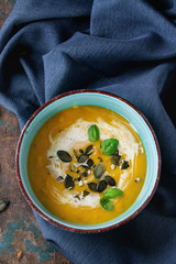 Pumpkin and sweet potato soup