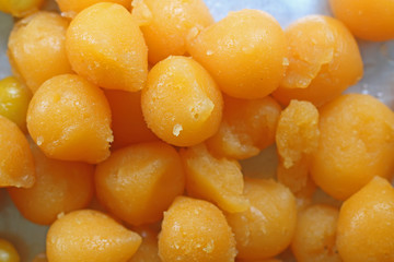thai dessert ,thai sweets ,made of bean ,coconut milk and egg