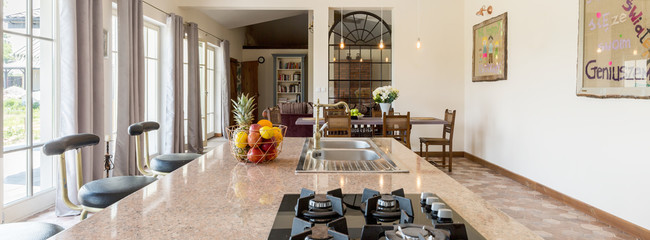 Cooking area in vintage style