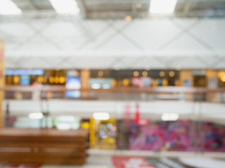 Blurred shopping mall background