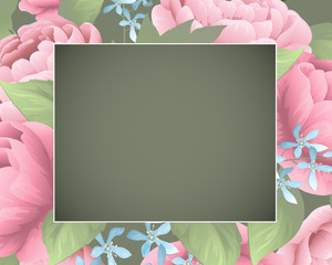 flowers / floral background with empty space