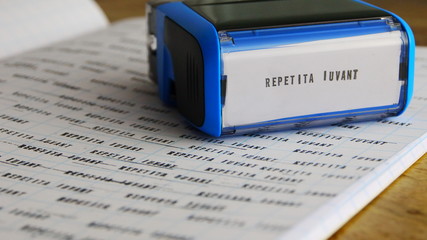 Repetita iuvant. A Latin phrase that means repeating does good