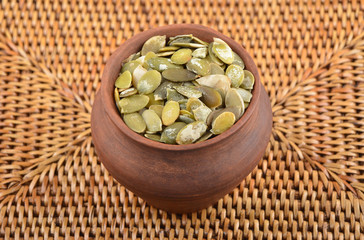 Pumpkin seeds ceramic jug