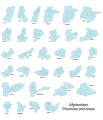 Large and detailed map of all provinces of Afghanistan