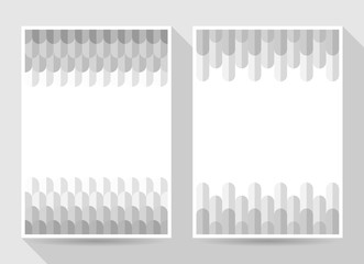 Abstract background, gray oval pattern elements of different brightness. Layout A4 size magazine, poster. Vector