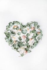Heart made with flowers