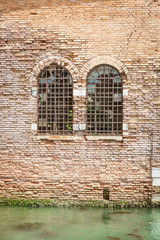 Stone wall with windows