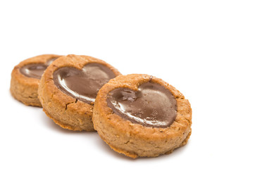 cookies with chocolate hearts