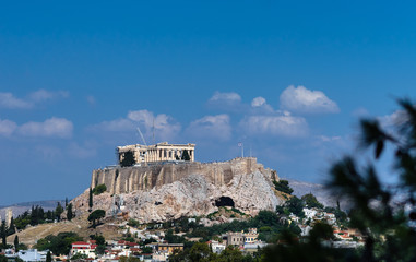 The Parthenon on Acropolis Hill View