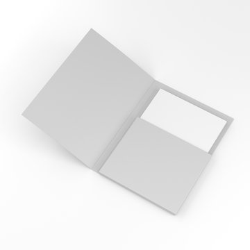 sibgle blank folder with flyers