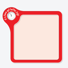 Vector frame for your text and the words it is time get better j