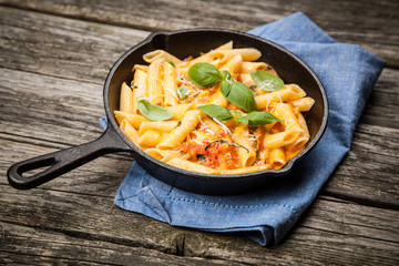 Traditional penne pasta