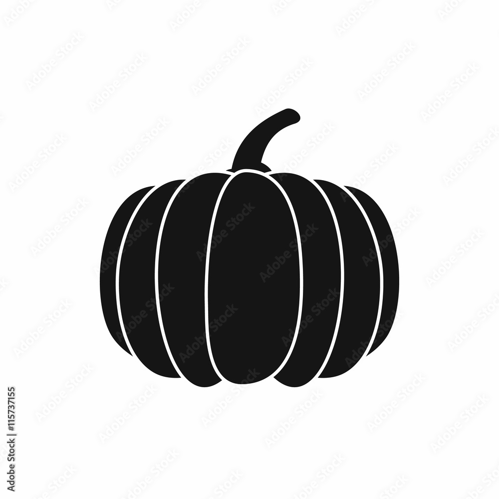 Wall mural pumpkin icon in simple style isolated vector illustration - Wall murals