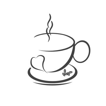 Vector icon of coffee cup