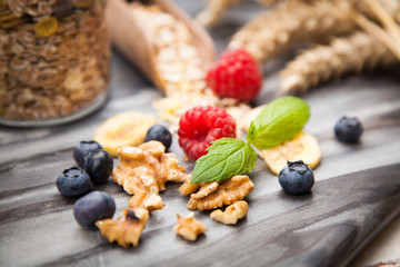 Muesli with berries