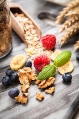 Muesli with berries