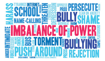 Imbalance Of Power word cloud on a white background. 