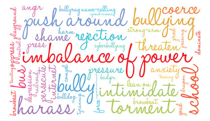 Imbalance Of Power word cloud on a white background. 