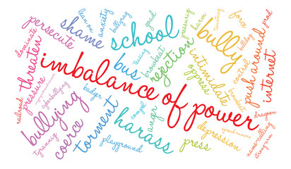 Imbalance Of Power word cloud on a white background. 