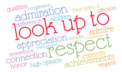 Look Up To word cloud on a white background. 