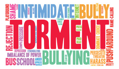 Torment word cloud on a white background. 