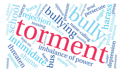 Obraz premium Torment word cloud on a white background. 