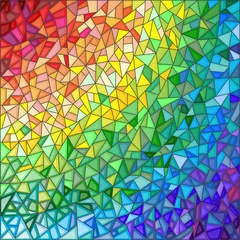 Papier Peint photo Coloré Fond de vitrail abstrait, les éléments colorés disposés en spectre arc-en-ciel