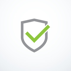 Shield and tick icon