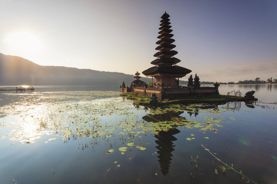 Pura Ulun Danau Bratan Temple on Lake Bratan, Bedugul, Bali, Indonesia