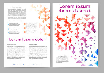 Abstract colored brochure template