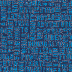 vector seamless graphical straight alphabet letters pattern, words, geometric simple letter forms background allover print