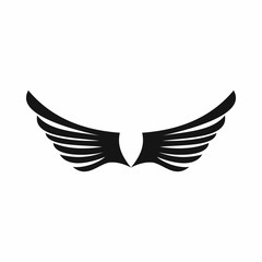 Fototapeta premium Wing icon in simple style isolated vector illustration