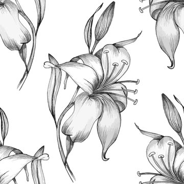 Lily Seamless Pattern