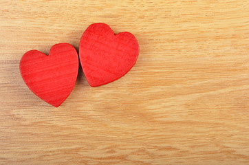 Obraz na płótnie Canvas Heart on wooden background