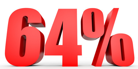 Discount 64 percent off. 3D illustration.
