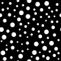 Bubbles white seamless pattern.