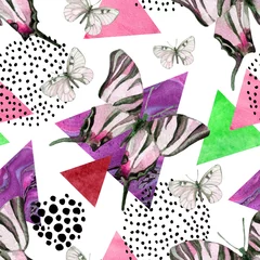 Tuinposter Abstract natural geometric seamless pattern © Tanya Syrytsyna