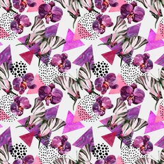 Deurstickers Abstract natural geometric seamless pattern © Tanya Syrytsyna