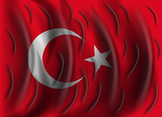 Obraz premium turkey wind flag