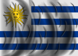 Fototapeta premium uruguay wind flag