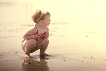 brother and sister love at the beach