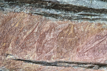 Ancient rock drawings