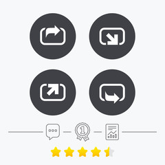 Fototapeta premium Action icons. Share symbols.