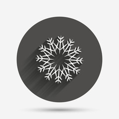 Snowflake artistic sign icon. Air conditioning.