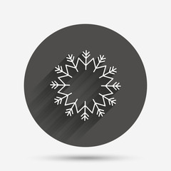 Snowflake artistic sign icon. Air conditioning.