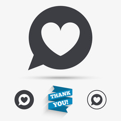 Chat sign icon. Speech bubble symbol.