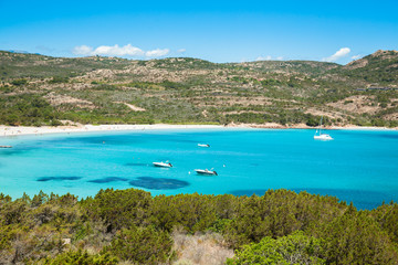 Rondinara beach in Corsica Island in France