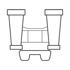 flat design big binoculars icon vector illustration